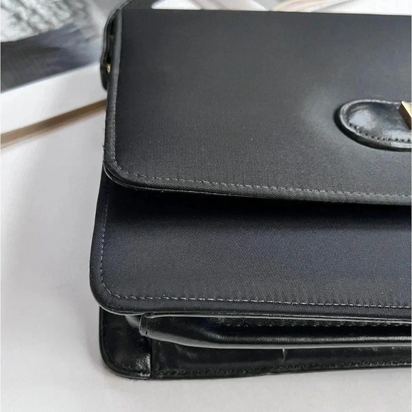 Vintage 90s Moschino Nylon And Leather Crossbody Bag Clutch - Picture 11 of 16